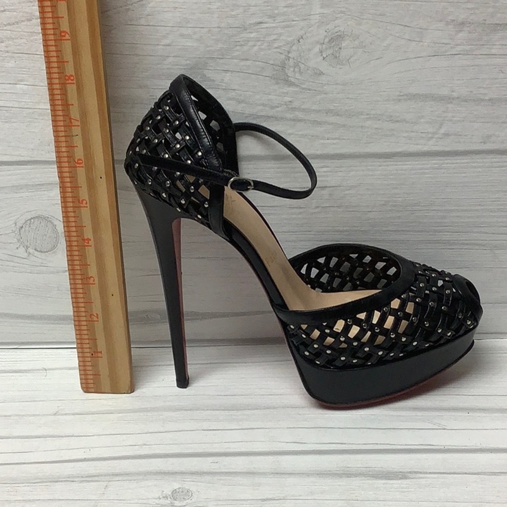 Christian Louboutin Black Cut-Out Heels - Picture 11 of 13